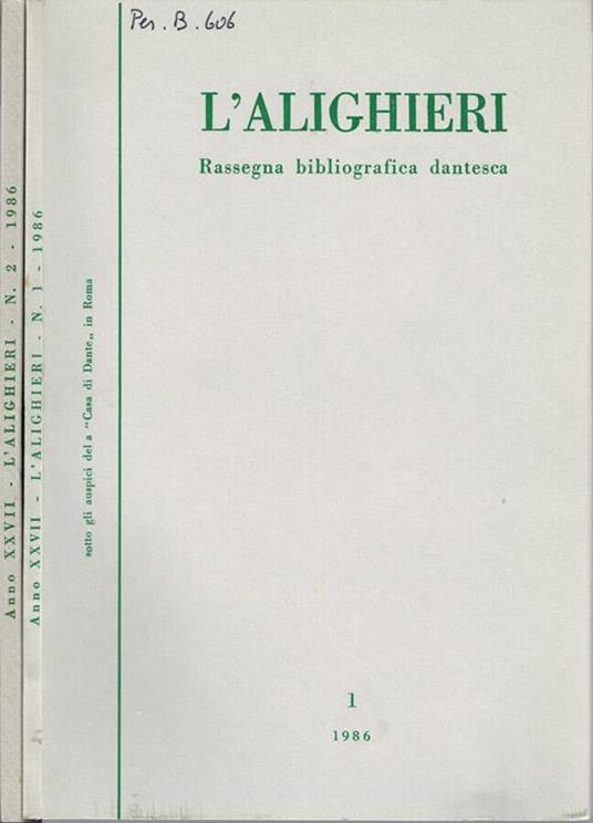 L' Alighieri - copertina
