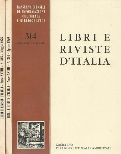 Libri e riviste d’Italia 314,315-1976 - Vincenzo Gallinari - copertina