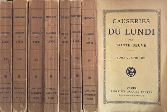 Causeries du Lundi - copertina