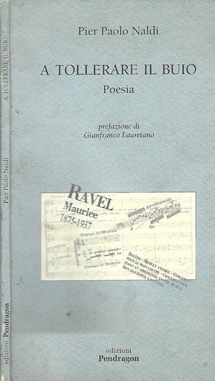 A Tollerare Il Buio - copertina