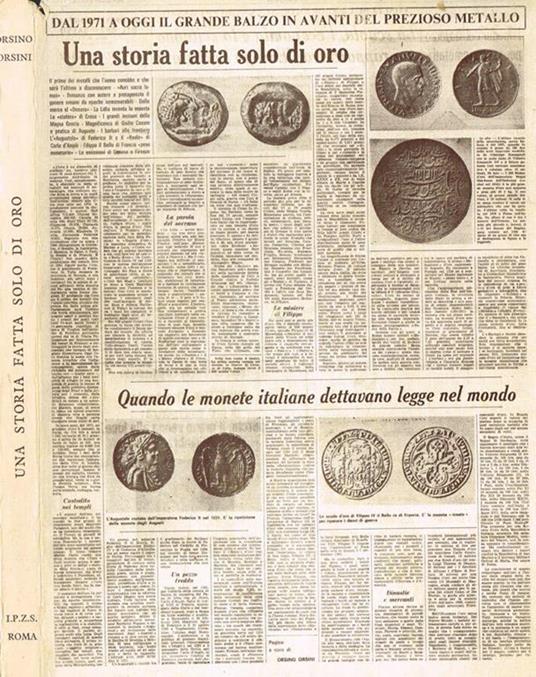 Una storia fatta solo di oro - Orsino Orsini - copertina