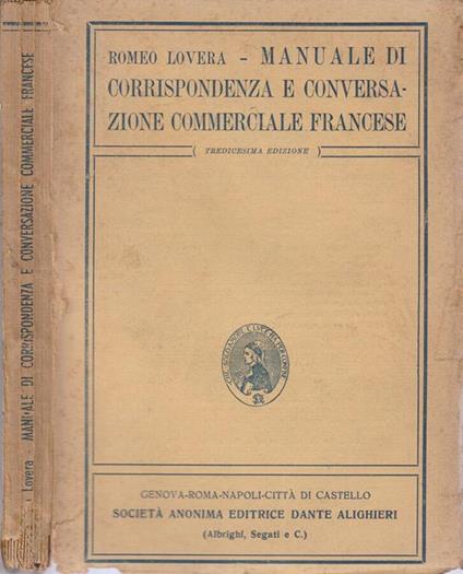 Manuale di corrispondenza e conversazione commerciale francese - Romeo Lovera - copertina