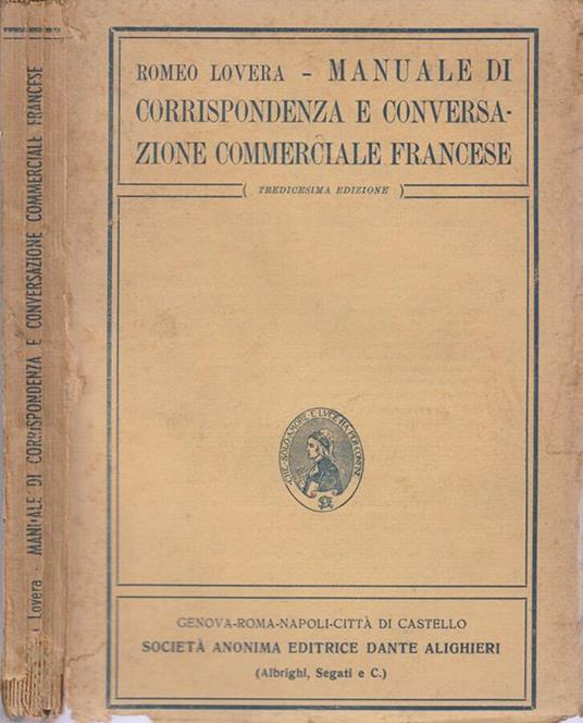 Manuale di corrispondenza e conversazione commerciale francese - Romeo Lovera - copertina