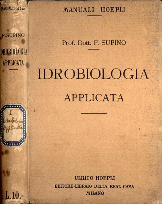 Idrobiologia applicata - Felice Supino - copertina