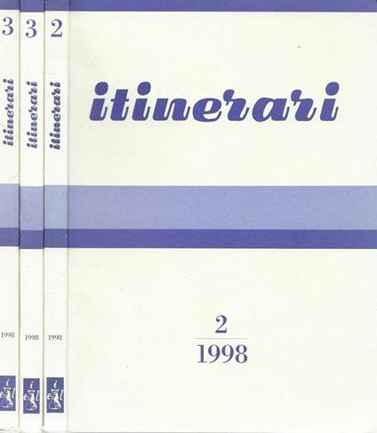 Itinerari 1,3 -1998 - copertina
