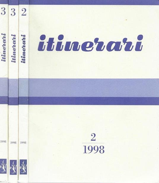 Itinerari 1,3 -1998 - copertina