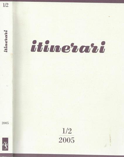 Itinerari 1-2 -2005 - copertina