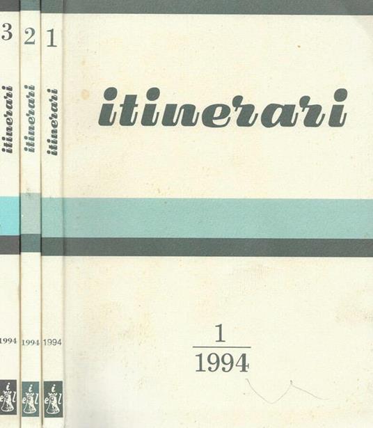 Itinerari 1,2,3 -1994 - copertina