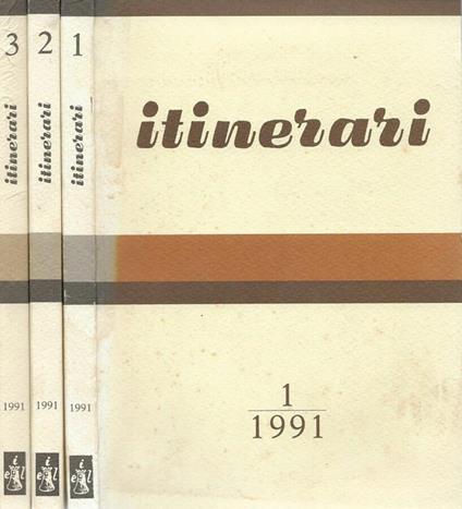 Itinerari 1,2,3 -1991 - copertina