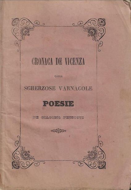 Cronaca de Vicenza ossia scherzose Varnacole - copertina