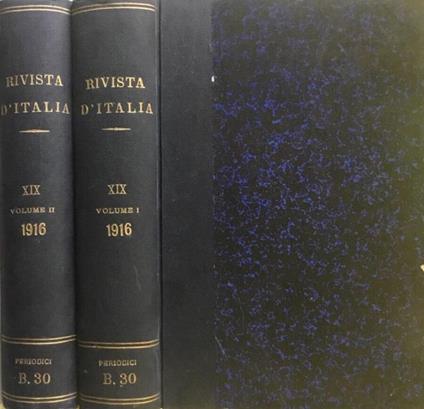 Rivista d'Italia - Anno XIX - Volumi I - II - Angelico da Civitavecchia - copertina