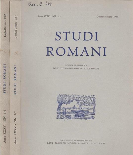 Studi Romani - Angelico da Civitavecchia - copertina