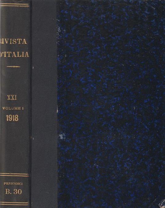 Rivista d'Italia - Anno XXI - Volume I - Angelico da Civitavecchia - copertina