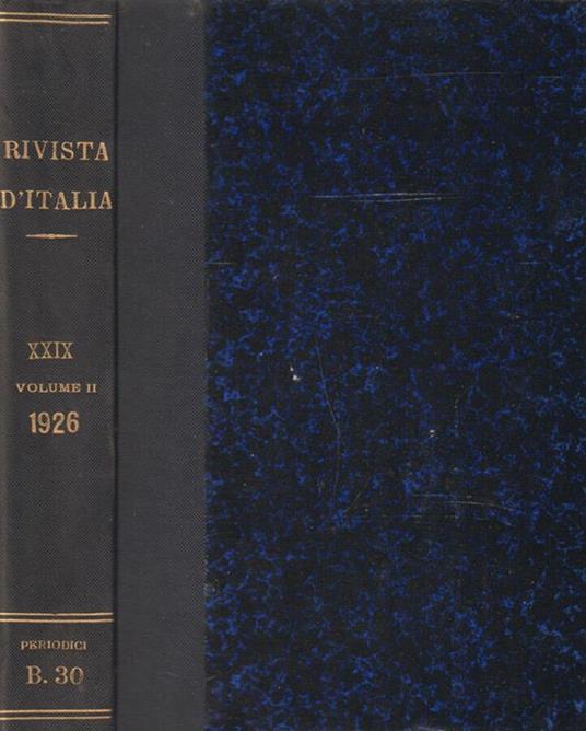 Rivista d'Italia - Anno XXIX - Volume II - Angelico da Civitavecchia - copertina