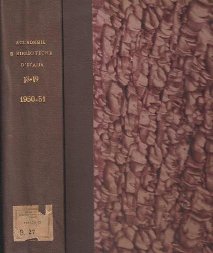 Accademie e biblioteche d'Italia - copertina