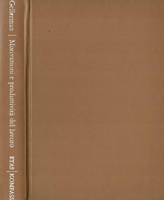 Motivazioni e produttività del lavoro - copertina