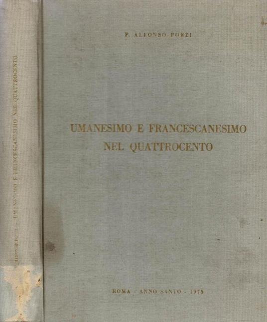 Umanesimo e Francescanesimo nel Quattrocento - copertina