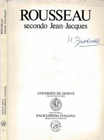 Rousseau secondo Jean-Jacques - copertina