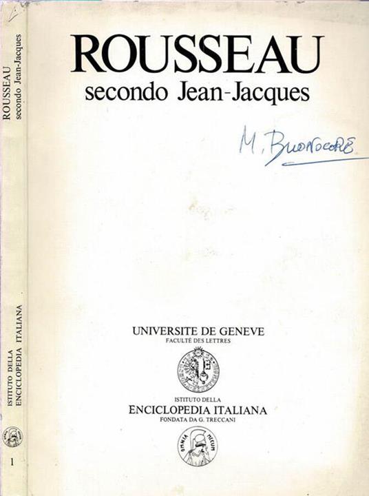 Rousseau secondo Jean-Jacques - copertina