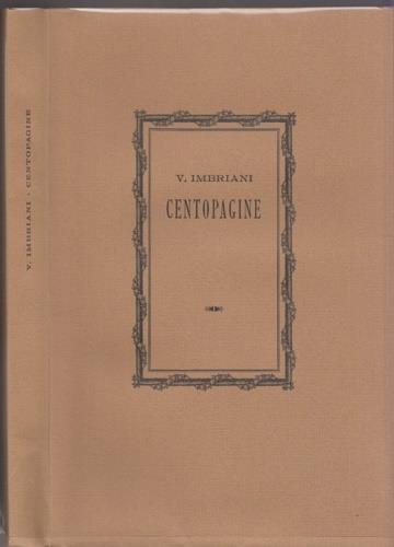 Centopagine. Edizione fuori commercio per g - Vittorio Imbriani - copertina