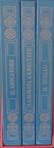 Cofanetto contenente 3 pubblicazioni: - - Dostoevskij. Il Giocatore. - - Tolstoj. La sonata a Kreutzer. - - Cechov. Il duello - copertina