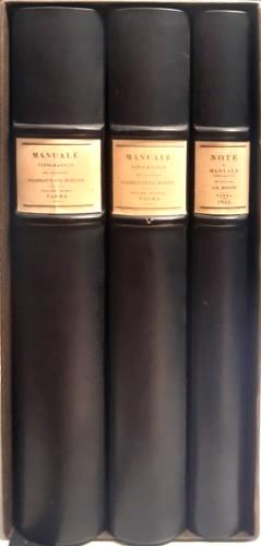 Manuale tipografico. Allegato al primo volume una t - Giambattista Bodoni - copertina
