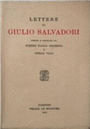 Lettere di Giulio Salvadori - Giulio Salvadori - copertina