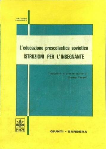 Educazione prescolastica sovietica. Istruzioni per l'insegnante - copertina