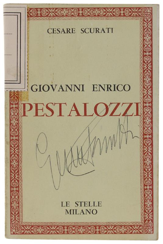 GIOVANNI ENRICO PESTALOZZI - Cesare Scurati - copertina