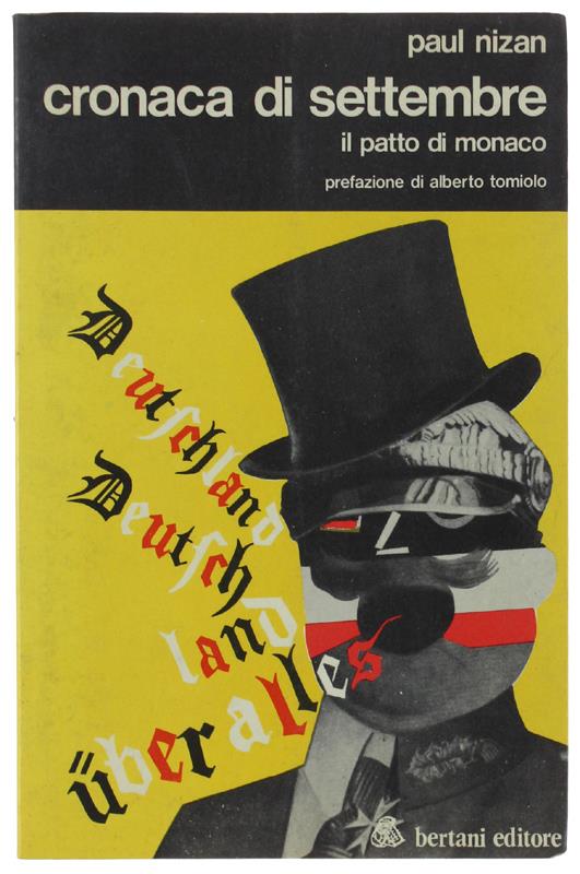 CRONACA DI SETTEMBRE. Il patto di Monaco - Paul Nizan - copertina