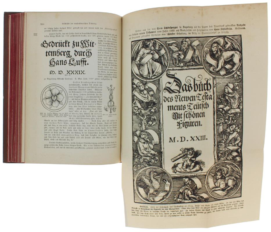 DEUTSCHE LITERATURGESCHICHTE. 13 m.d.12.übereinstimmende Auflage - Koenig Robert - Verlag von Velhagen & Klafing, - 1883