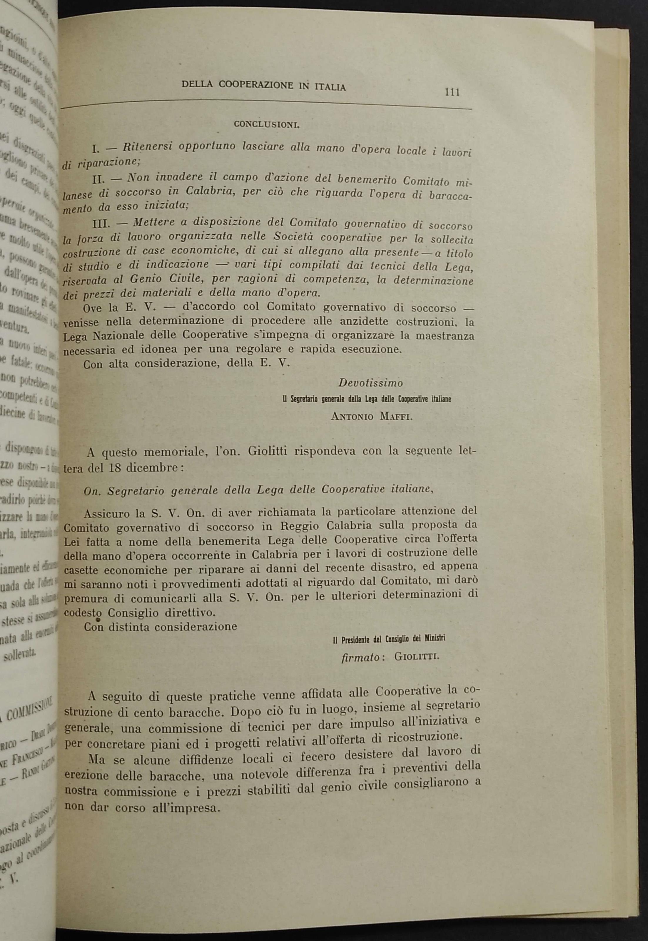 Venticinque Anni di Vita della Cooperazione in Italia