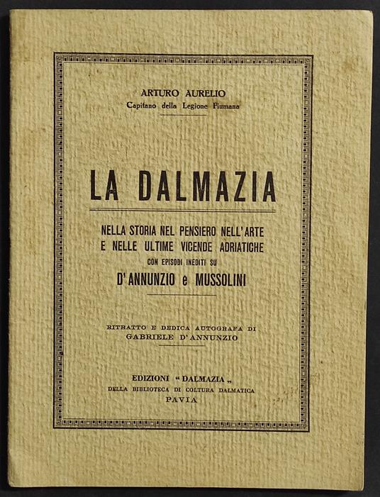 Dalmazia - Aurelio Arturo - copertina