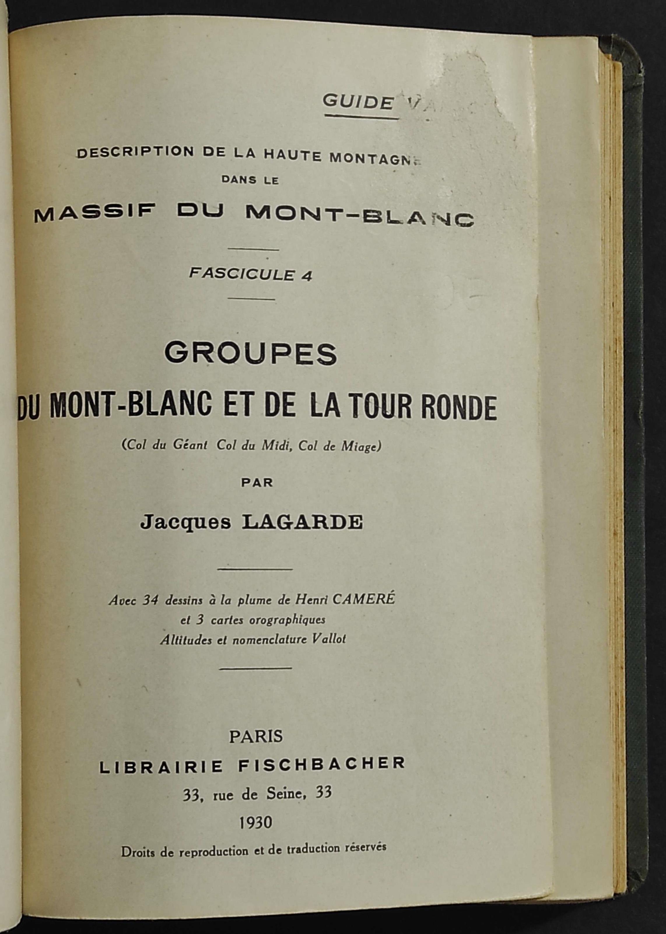 Groupes du Mont-Blanc et Tour Ronde