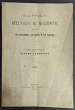 Sulla Potabilità dell'Acqua di Millefonti e Mescolanze di Val Sangone