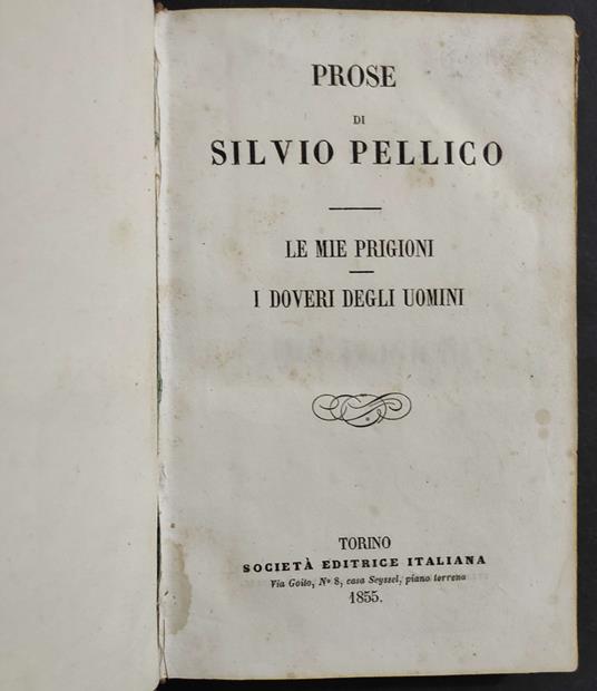 Prose S. Pellico - Silvio Pellico - copertina