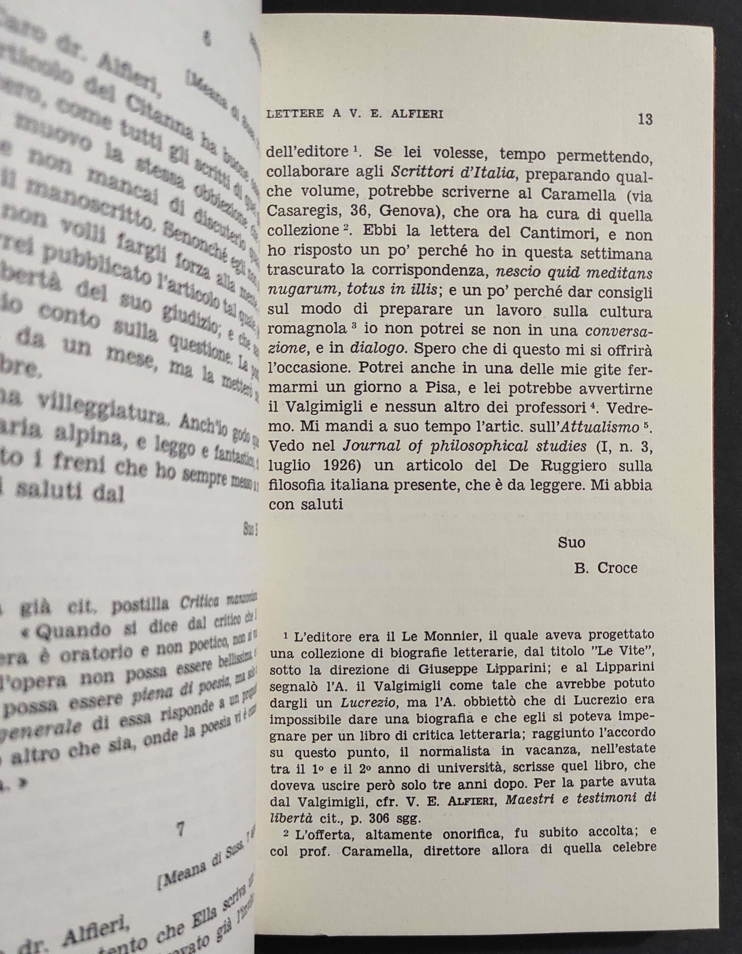 Lettere a Vittorio Enzo Alfieri 1925-1952