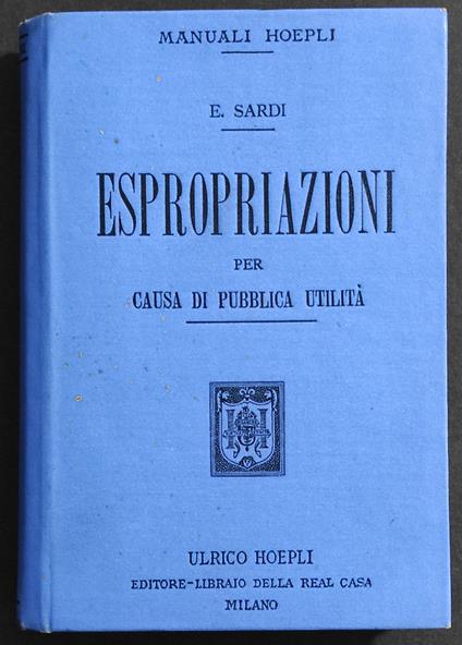 Espropriazioni per Causa di Pubblica Utilità - copertina