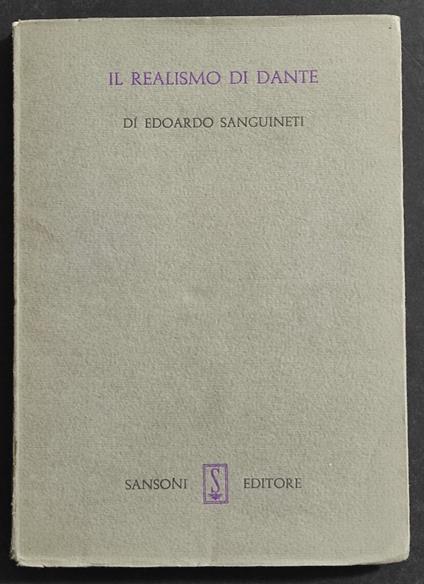 Il Realismo di Dante - Edoardo Sanguineti - copertina