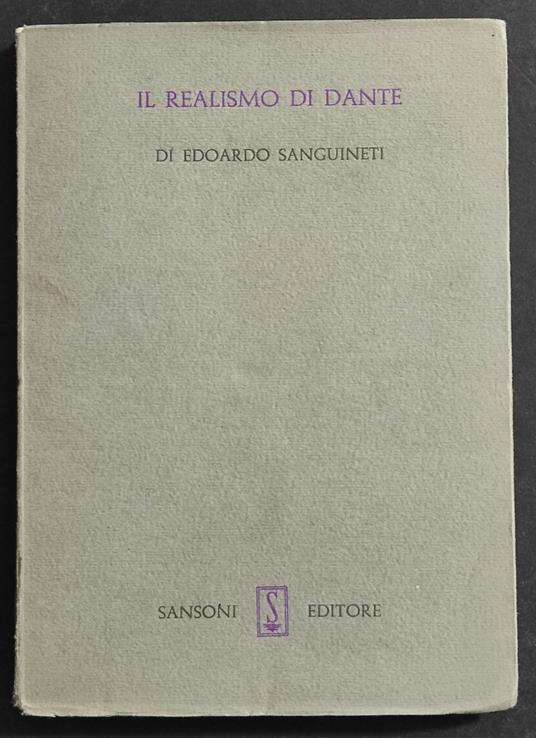 Il Realismo di Dante - Edoardo Sanguineti - copertina