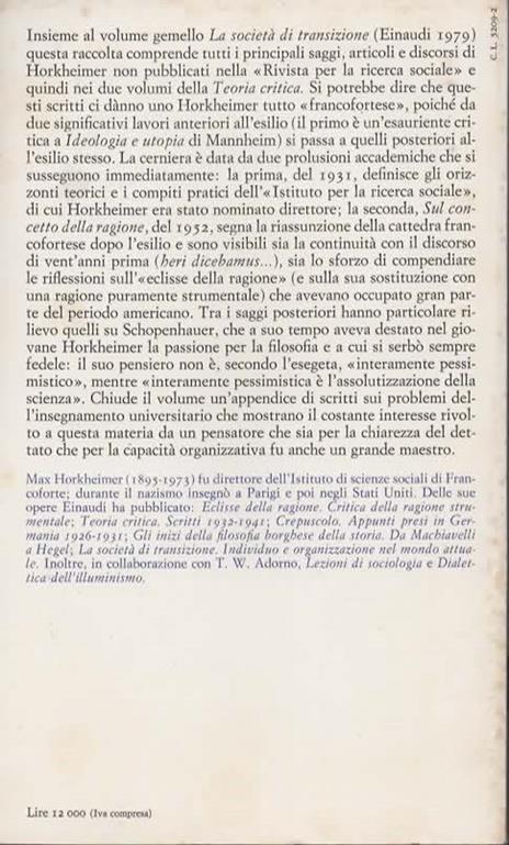 Studi di filosofia della società. Ideologia e potere. A cura di Werner Brede - Max Horkheimer - 2