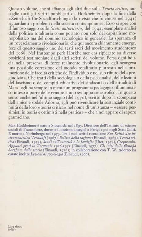 società di transizione. Individuo e organizzazione nel mondo attuale - Max Horkheimer - 2