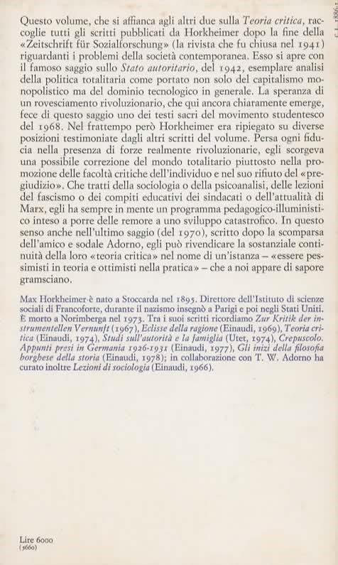 società di transizione. Individuo e organizzazione nel mondo attuale - Max Horkheimer - 2