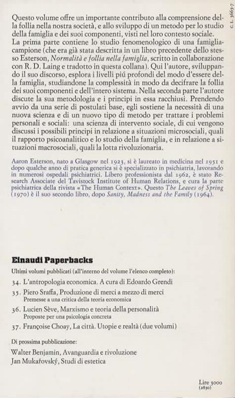 Foglie di primavera. Un'indagine sulla dialettica della follia - Aaron Esterson - 2