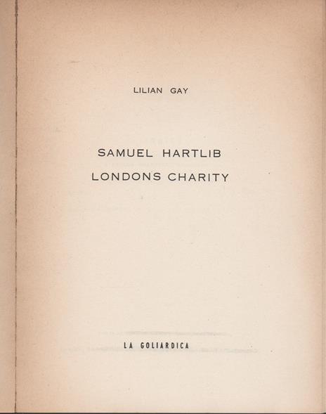 Samuel Hartlib Londons charity - 2