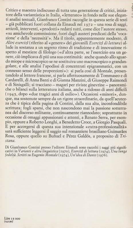 Altri esercizi (1942-1971) - Gianfranco Contini - 2