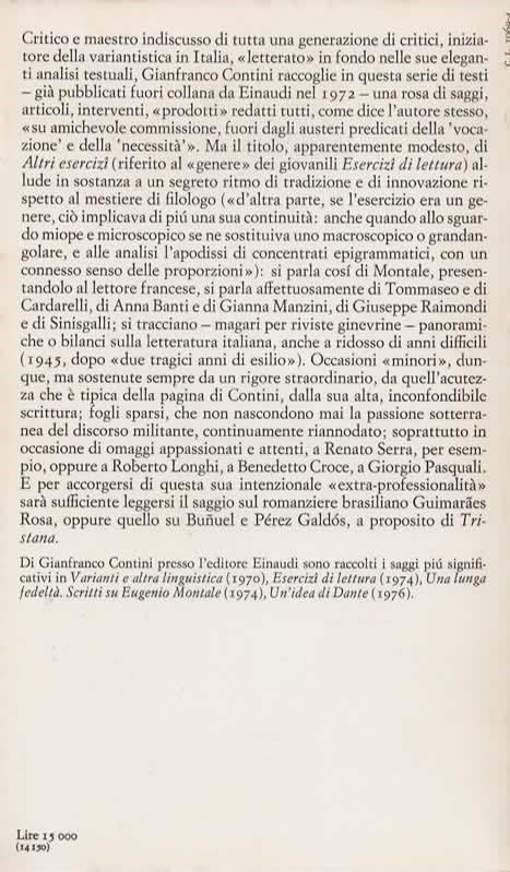 Altri esercizi (1942-1971) - Gianfranco Contini - 2