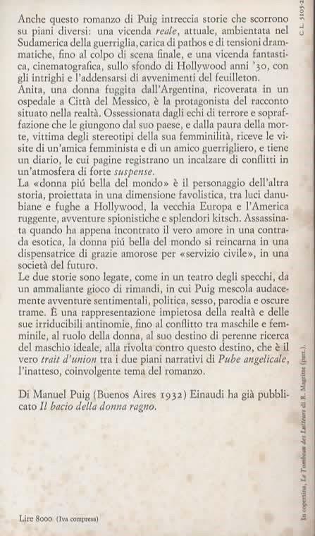 Pube angelicale - Manuel Puig - 2