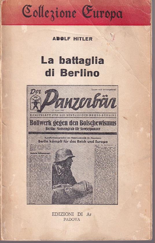 battaglia di Berlino - Adolf Hitler - copertina