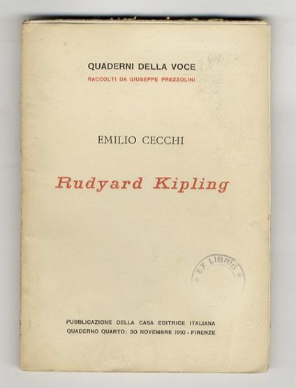 Rudyard Kipling - Emilio Cecchi - copertina
